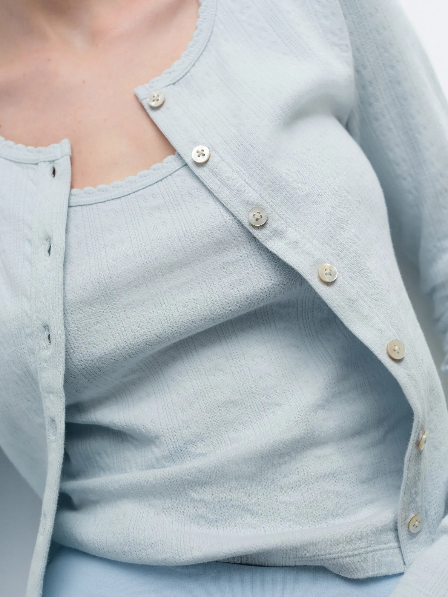 Organic Pointelle Cardigan sold by MATE the Label product image thumbnail 3