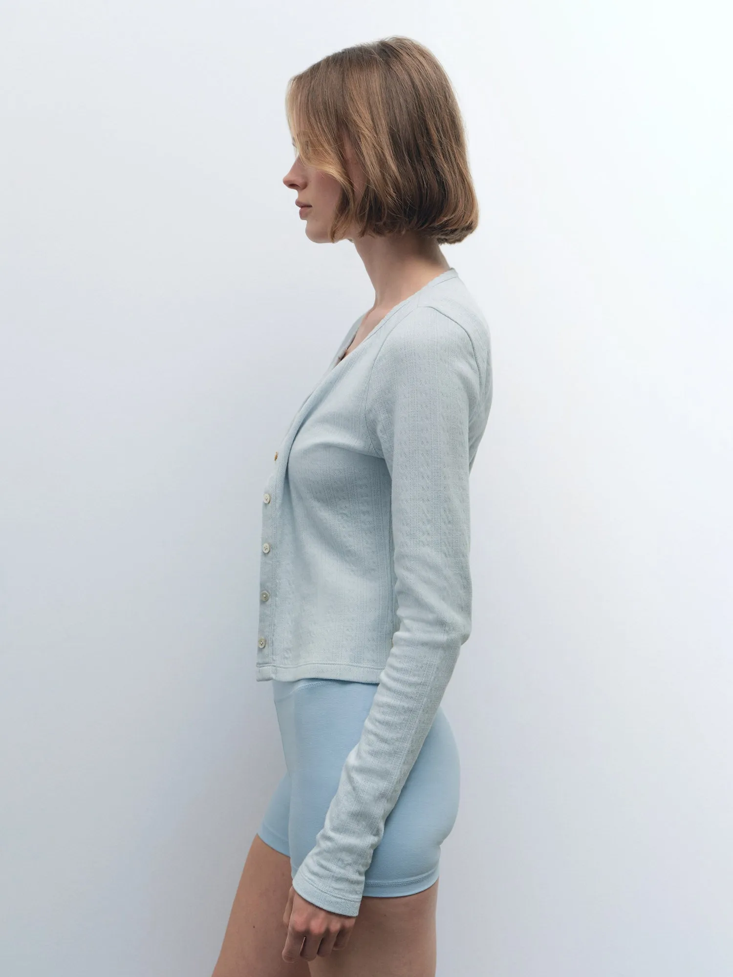 Organic Pointelle Cardigan sold by MATE the Label product image thumbnail 4