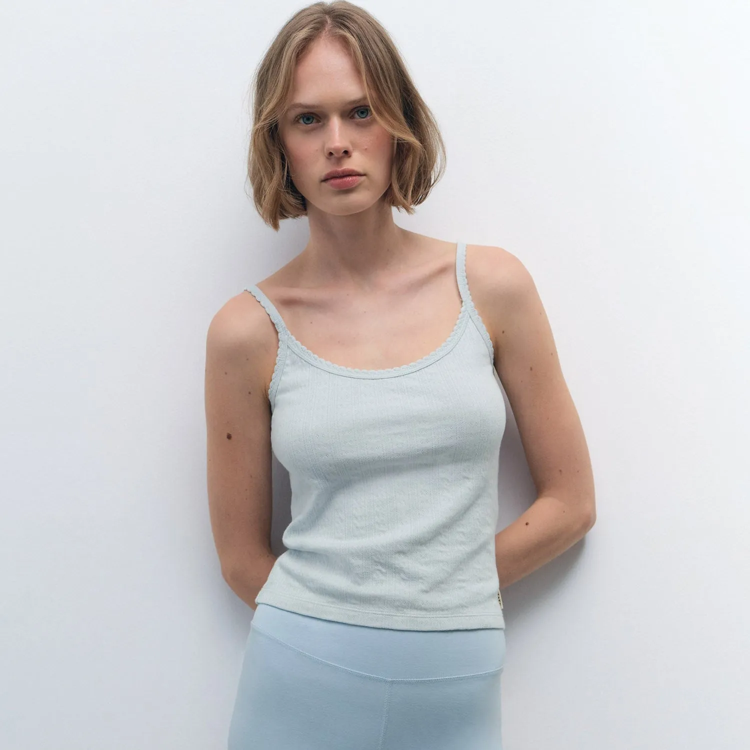 Organic Pointelle Tank sold by MATE the Label