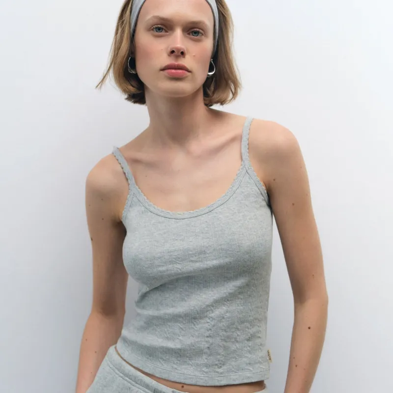 Organic Pointelle Tank made by MATE the Label