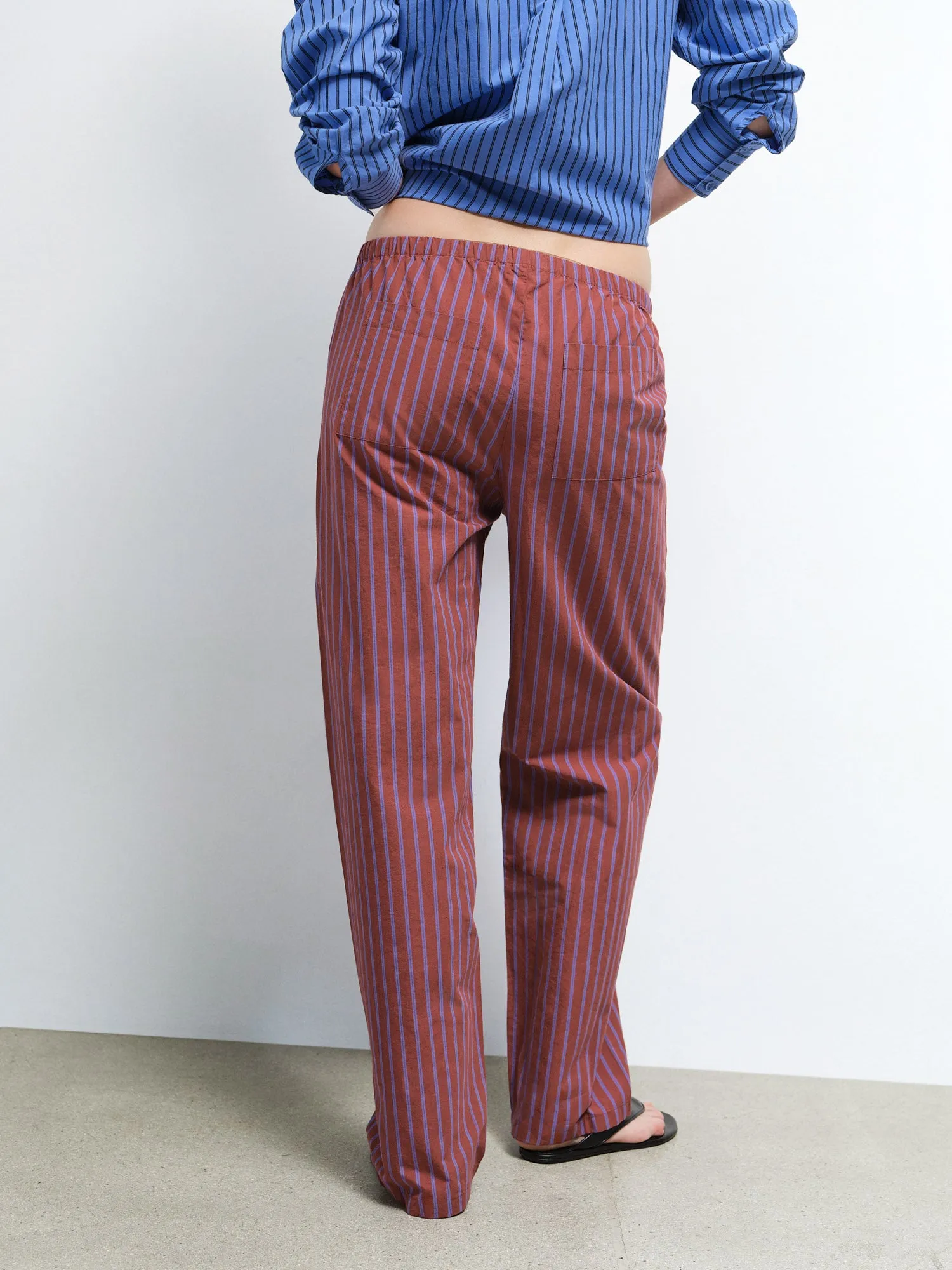 Organic Poplin Essential Striped Pant sold by MATE the Label product image thumbnail 3