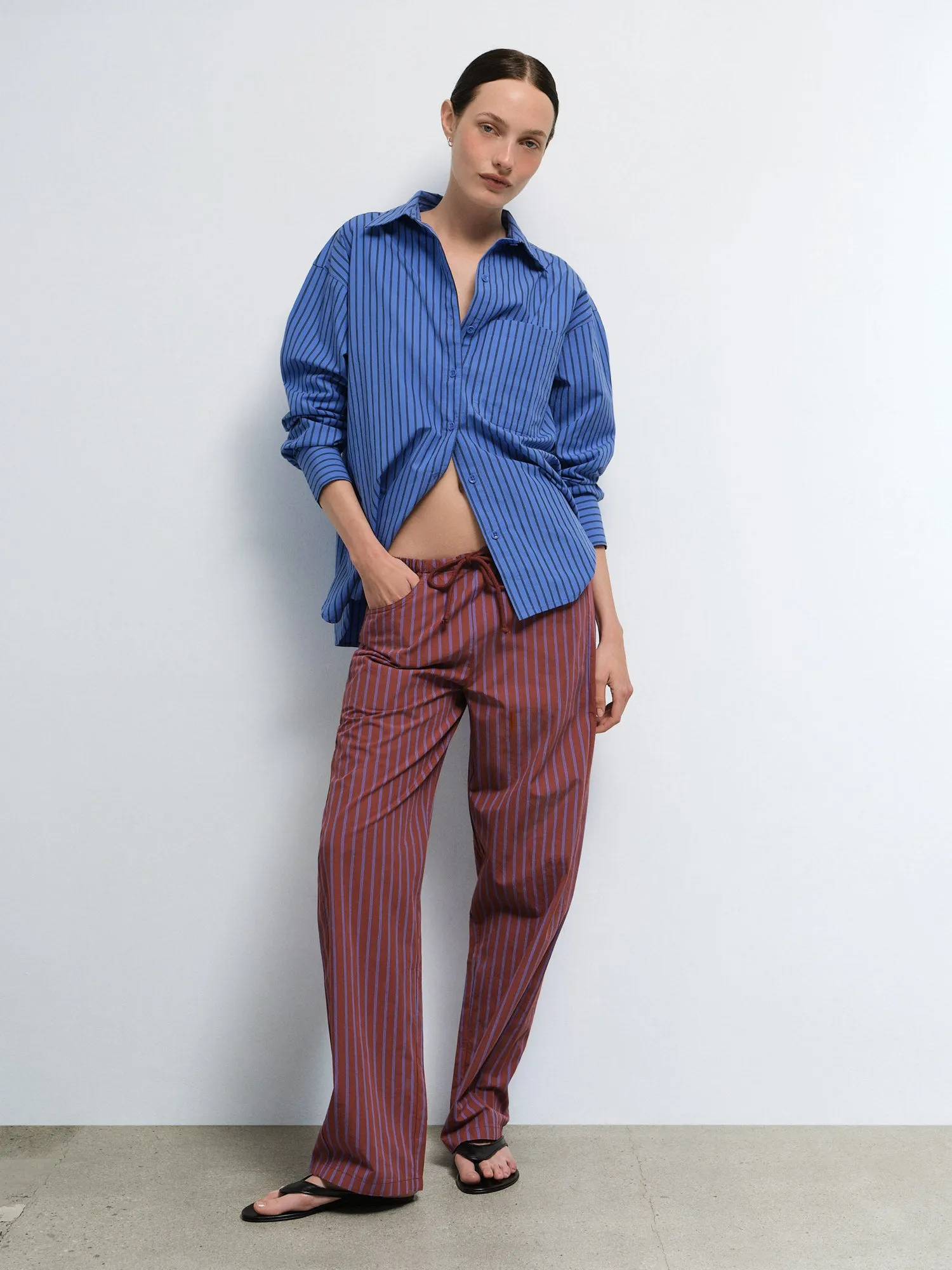 Organic Poplin Essential Striped Pant sold by MATE the Label product image thumbnail 2