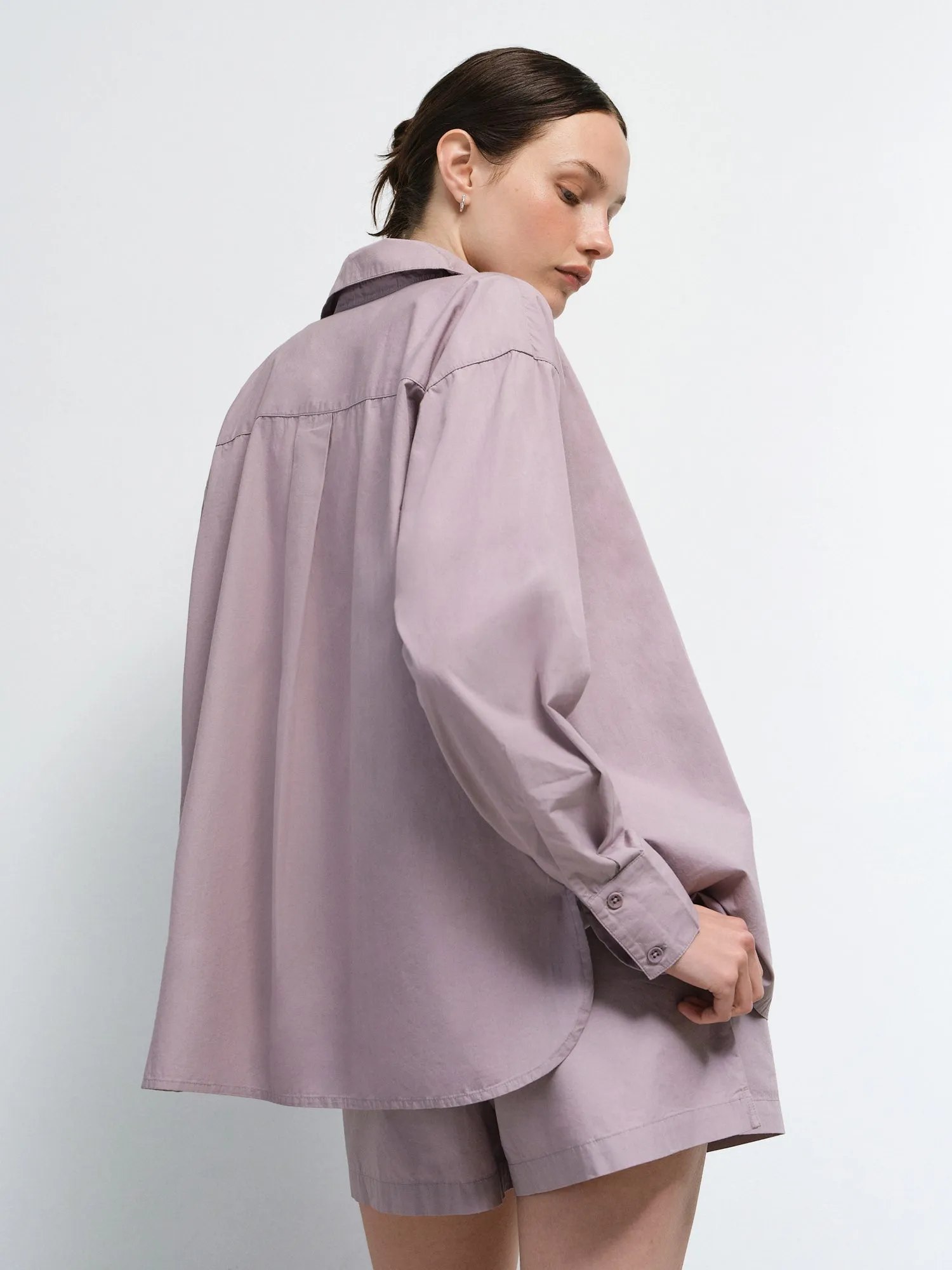 Organic Poplin Long Sleeve Button Down sold by MATE the Label product image thumbnail 3