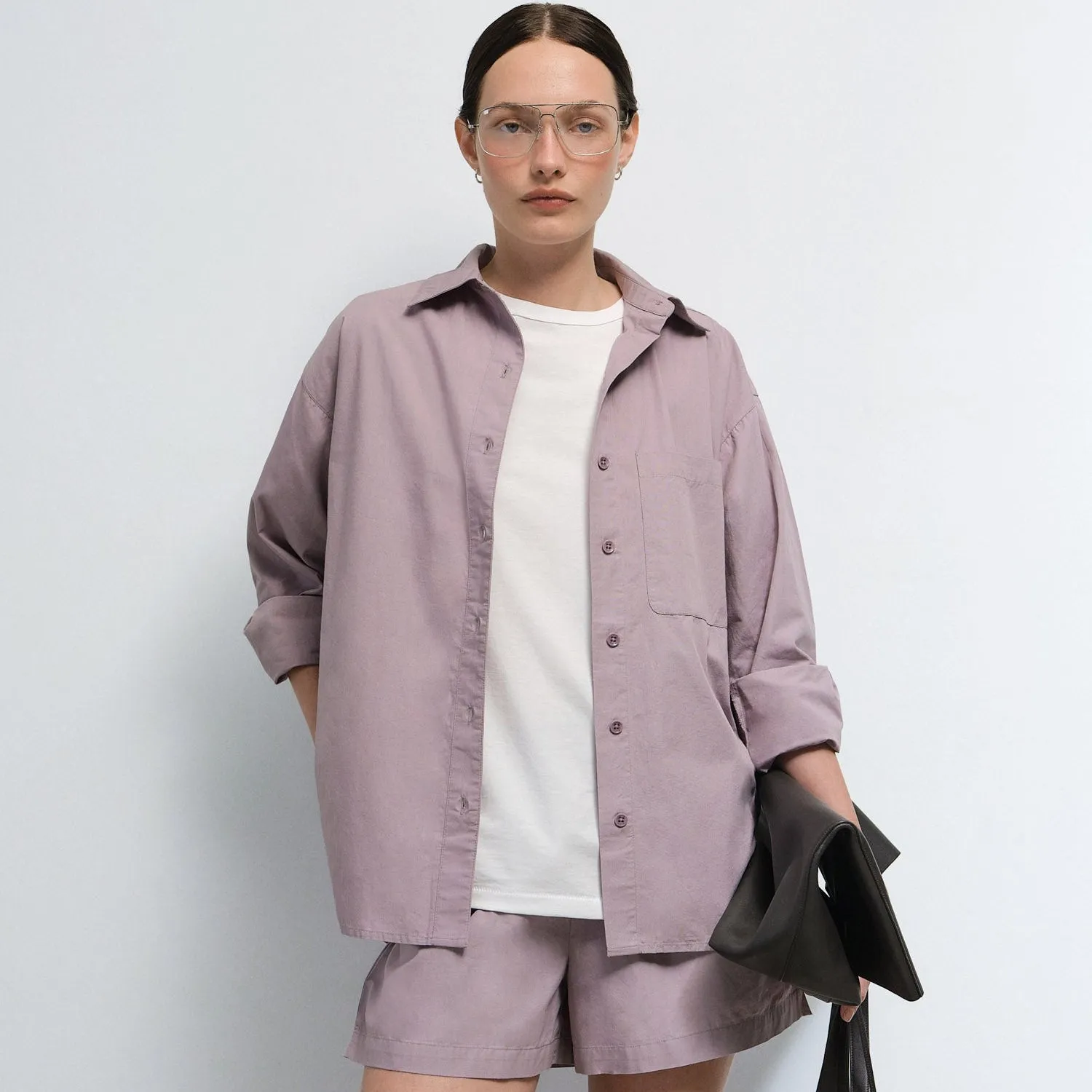 Organic Poplin Long Sleeve Button Down sold by MATE the Label
