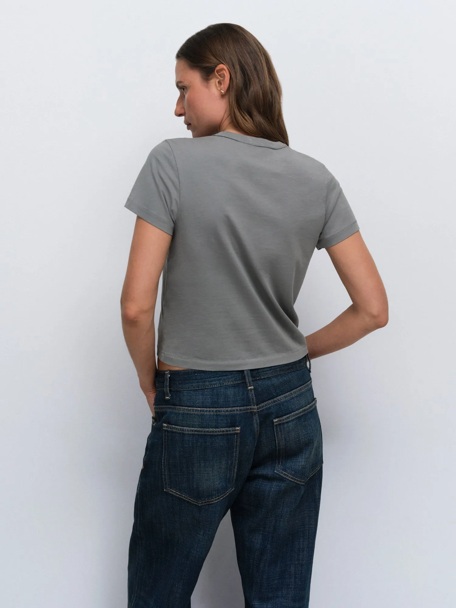 Organic Pima Shrunken Tee sold by MATE the Label product image thumbnail 3