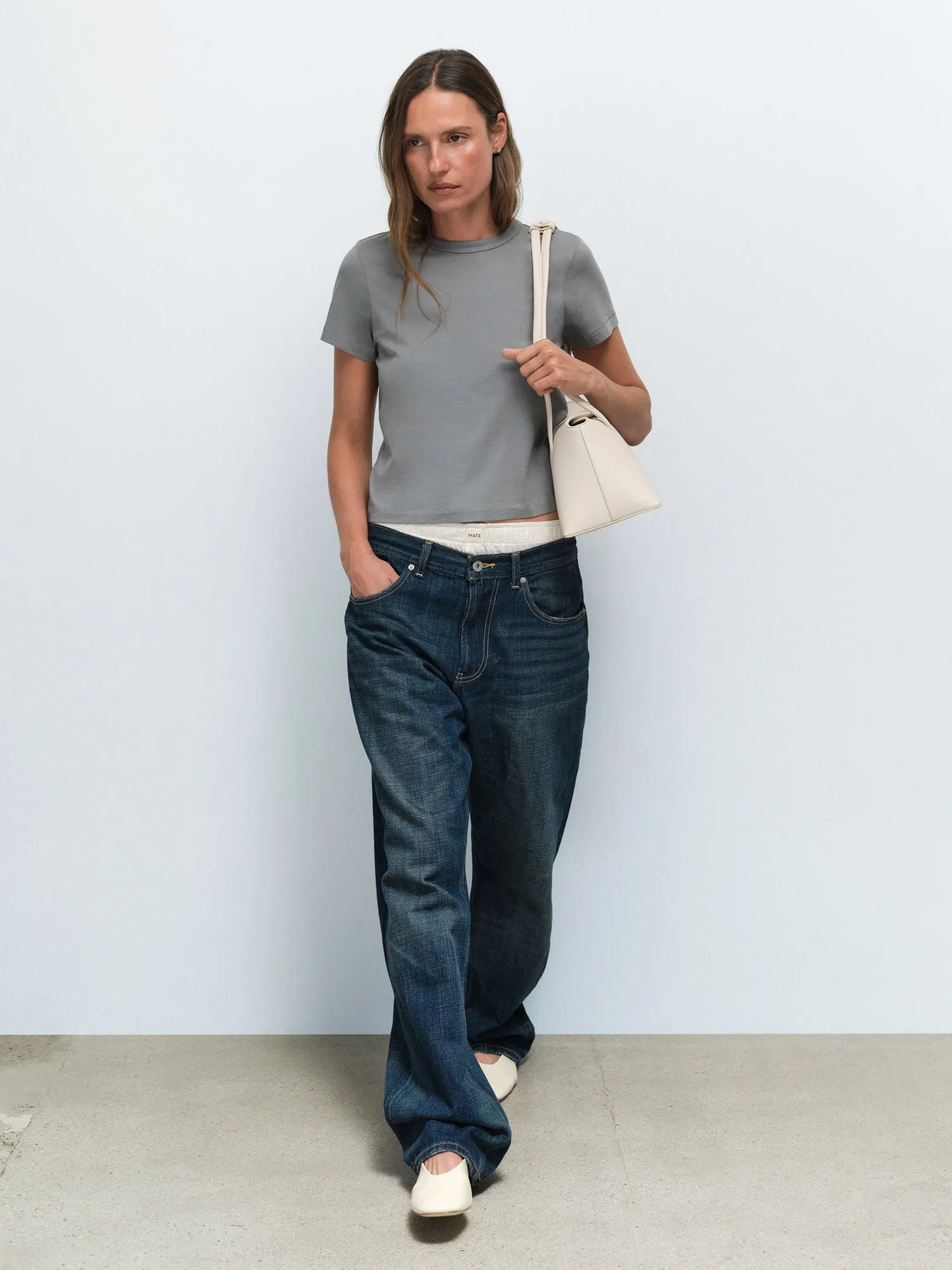 Organic Pima Shrunken Tee sold by MATE the Label product image thumbnail 4