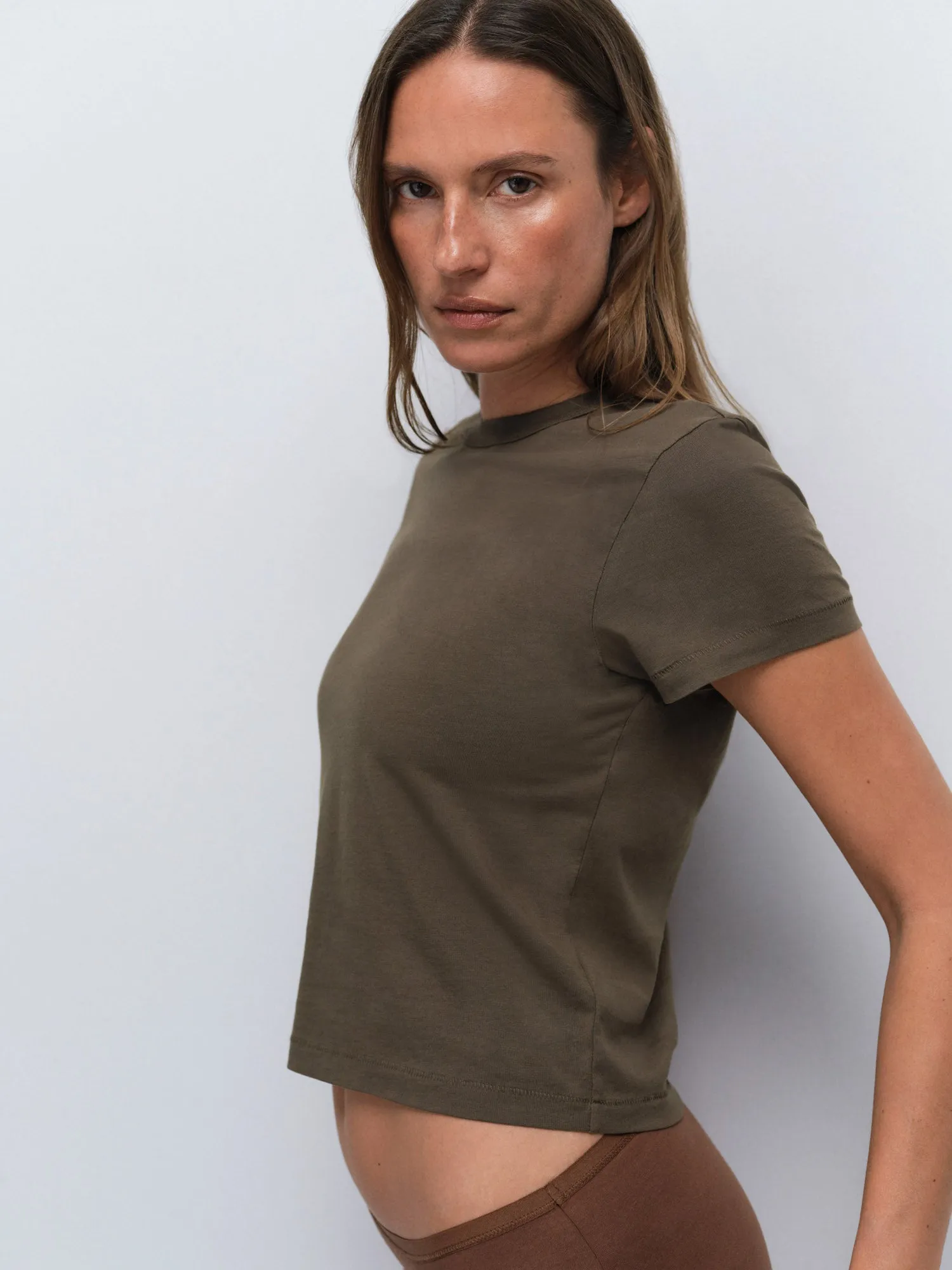Organic Pima Shrunken Tee sold by MATE the Label product image thumbnail 2