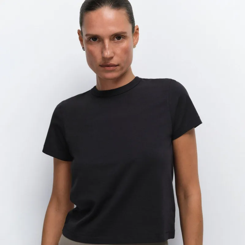 Organic Pima Shrunken Tee made by MATE the Label