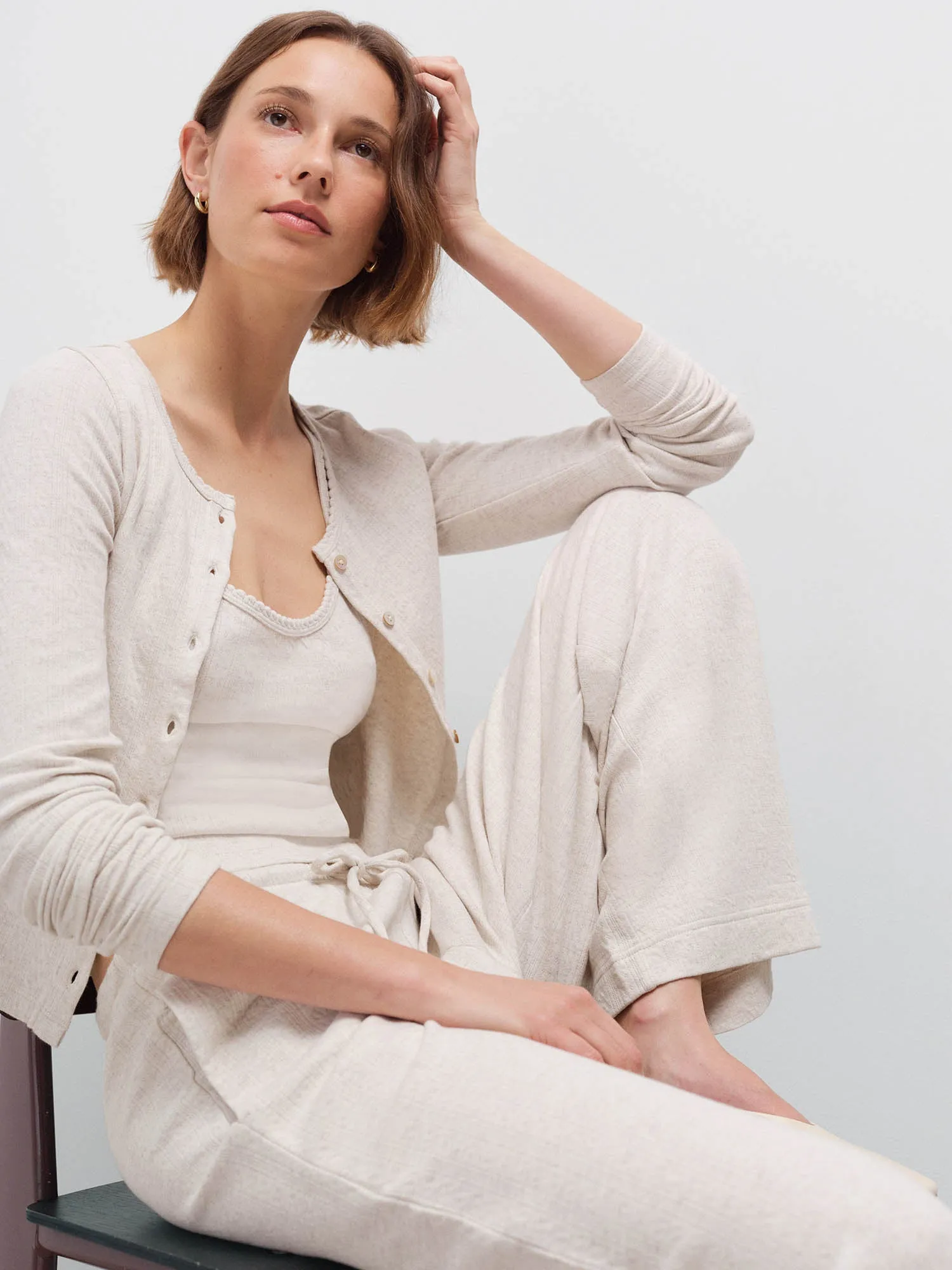 Organic Pointelle Cardigan sold by MATE the Label product image thumbnail 2