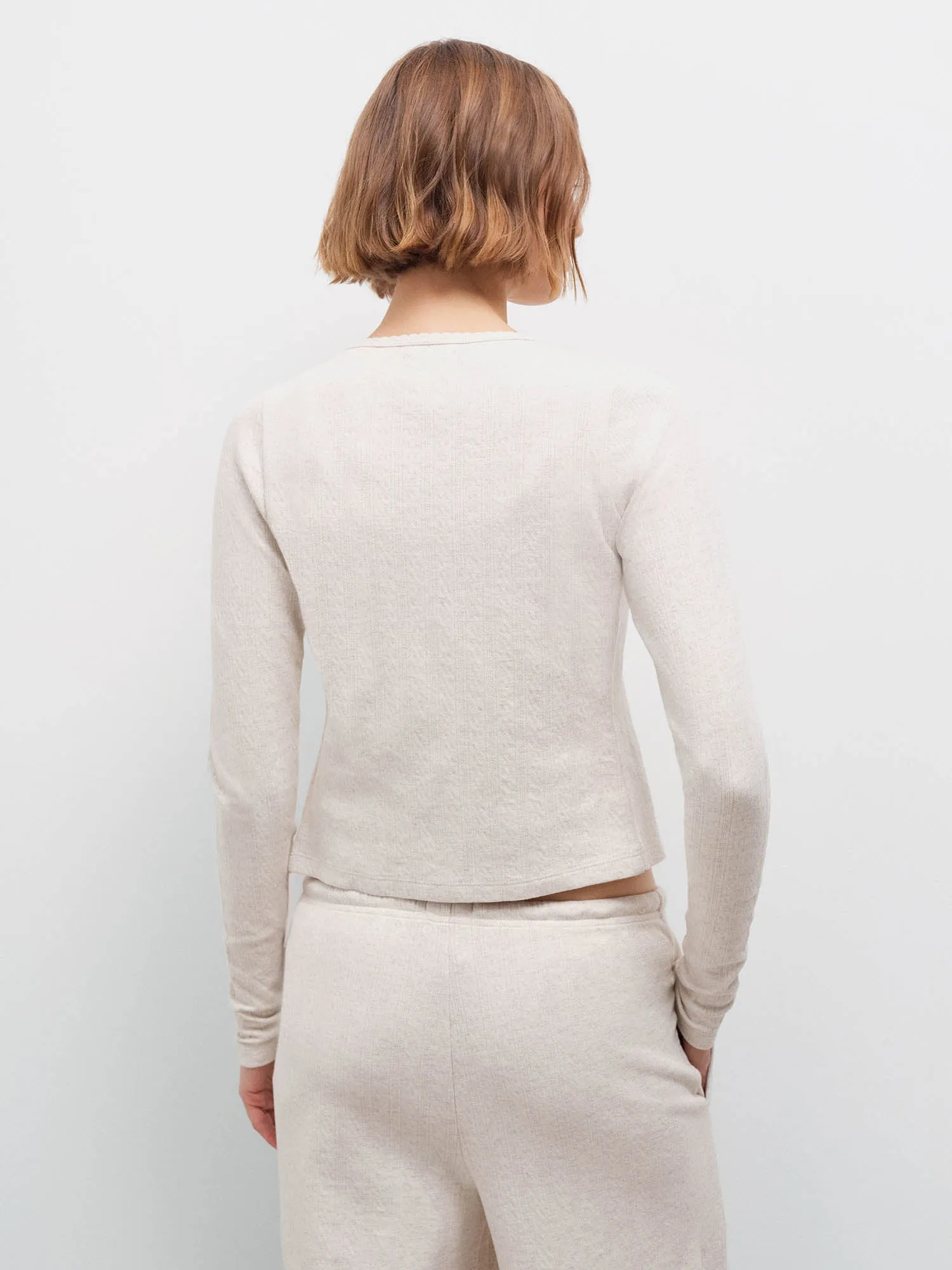 Organic Pointelle Cardigan sold by MATE the Label product image thumbnail 3