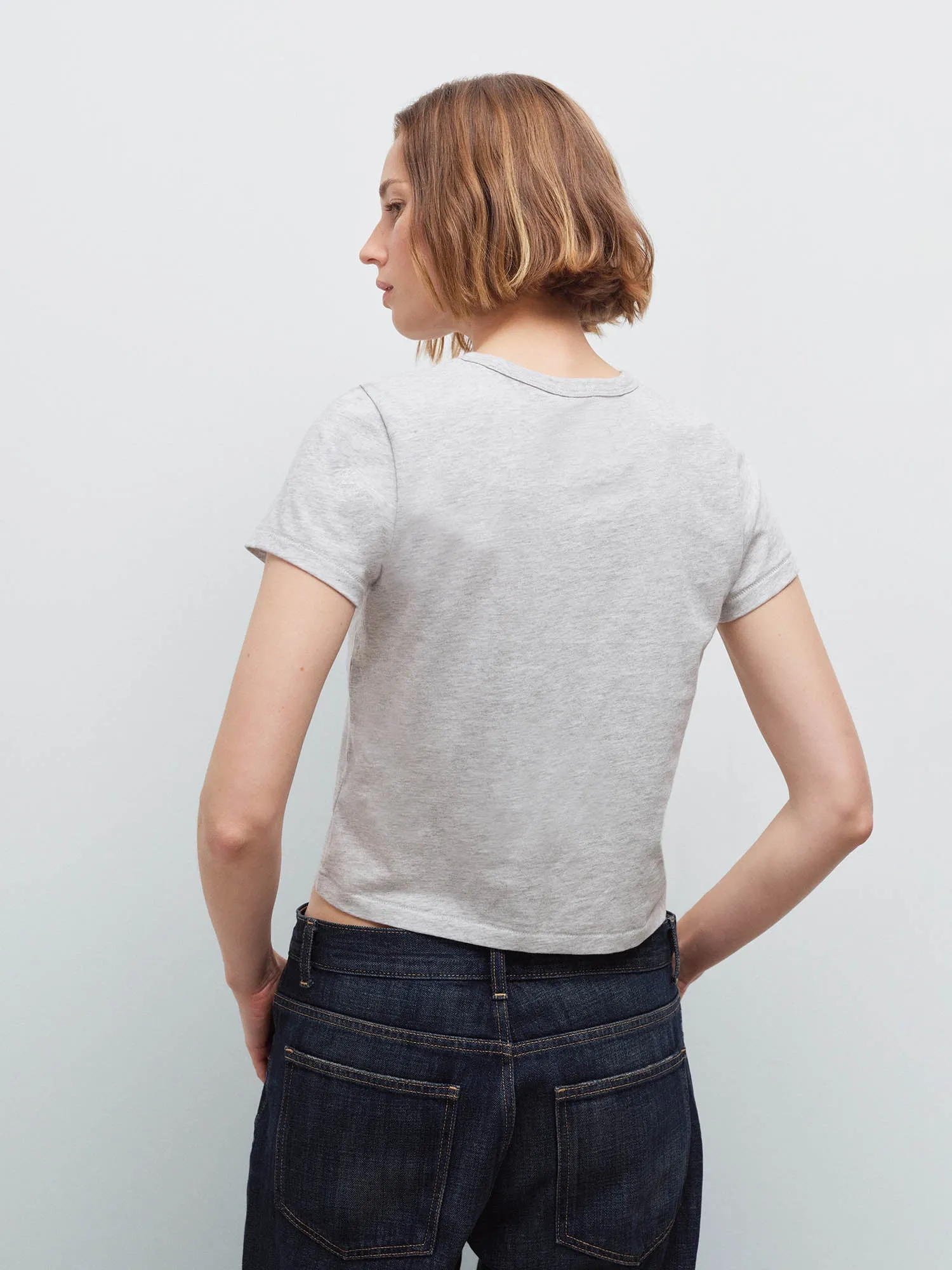 Organic Pima Shrunken Tee sold by MATE the Label product image thumbnail 3