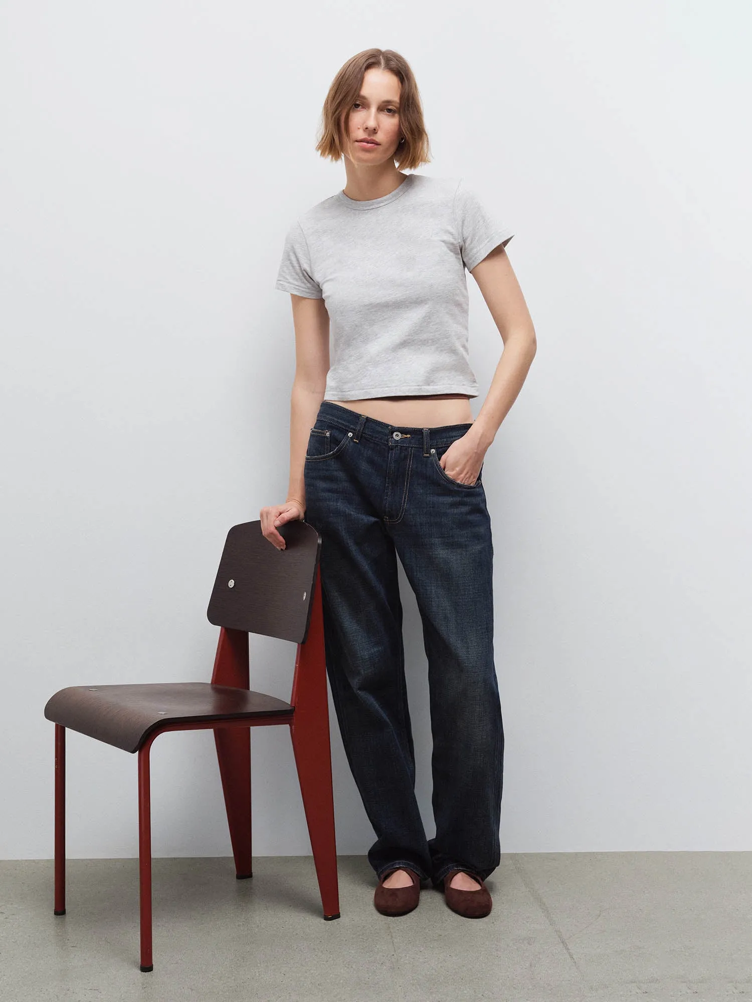Organic Pima Shrunken Tee sold by MATE the Label product image thumbnail 4