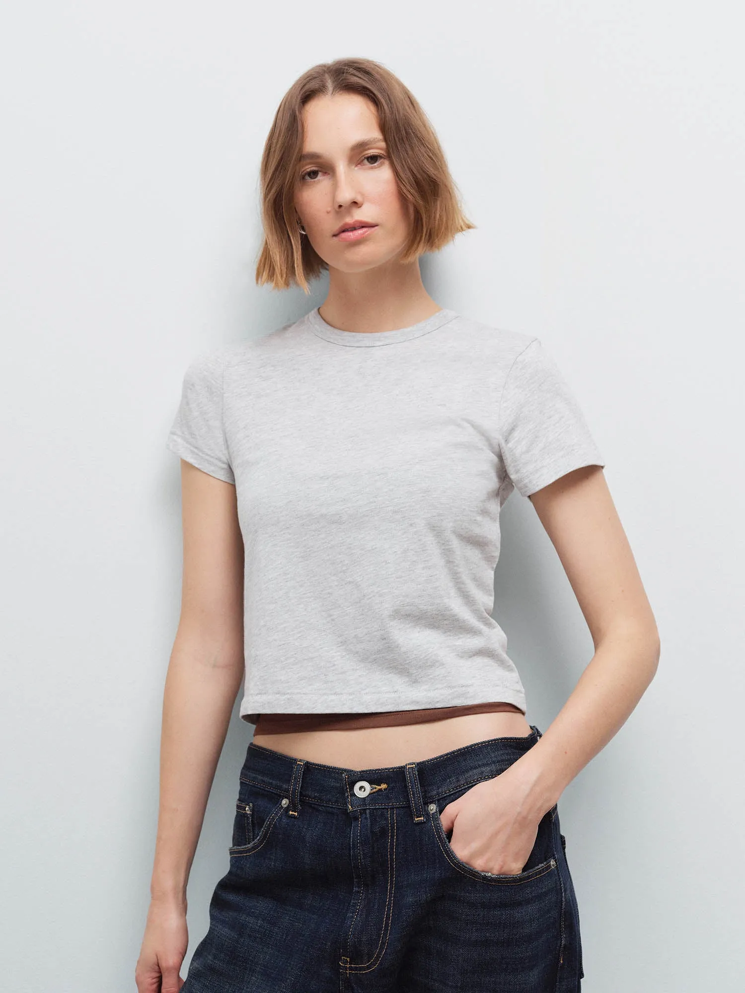 Organic Pima Shrunken Tee sold by MATE the Label product image thumbnail 2