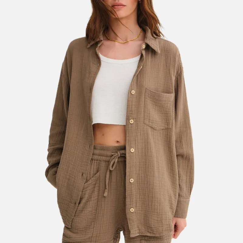 Organic Gauze Oversized Buttondown sold by MATE the Label