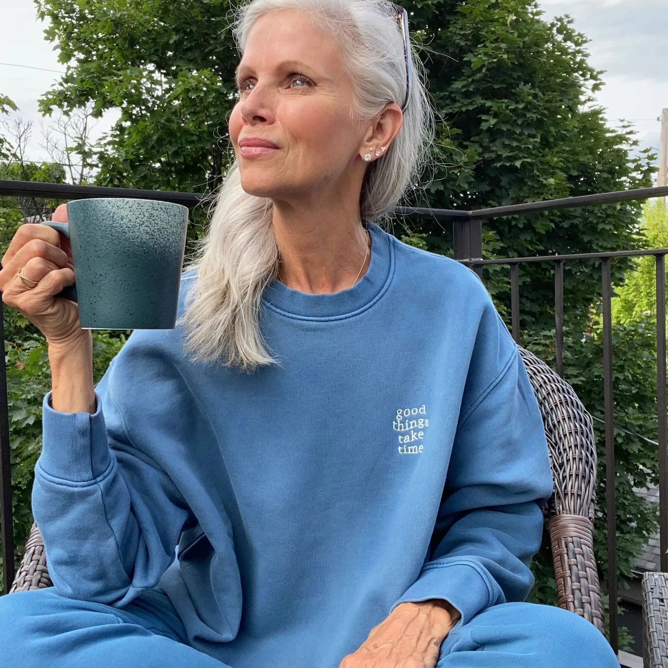 Organic Fleece Embroidered Oversized Sweatshirt sold by MATE the Label