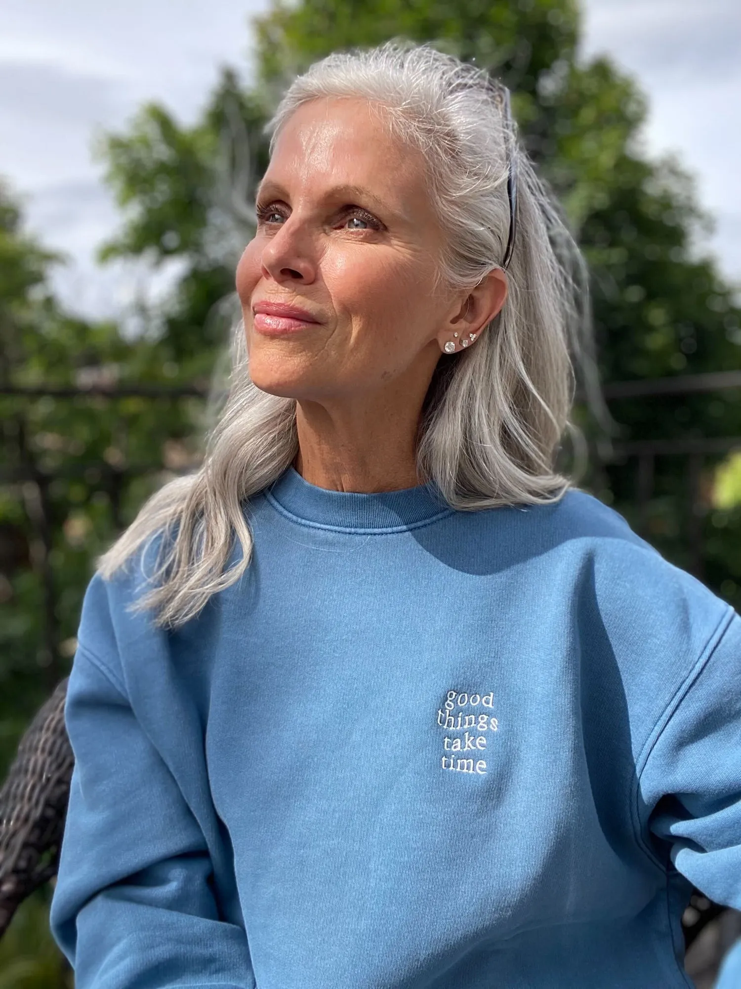 Organic Fleece Embroidered Oversized Sweatshirt sold by MATE the Label product image thumbnail 5