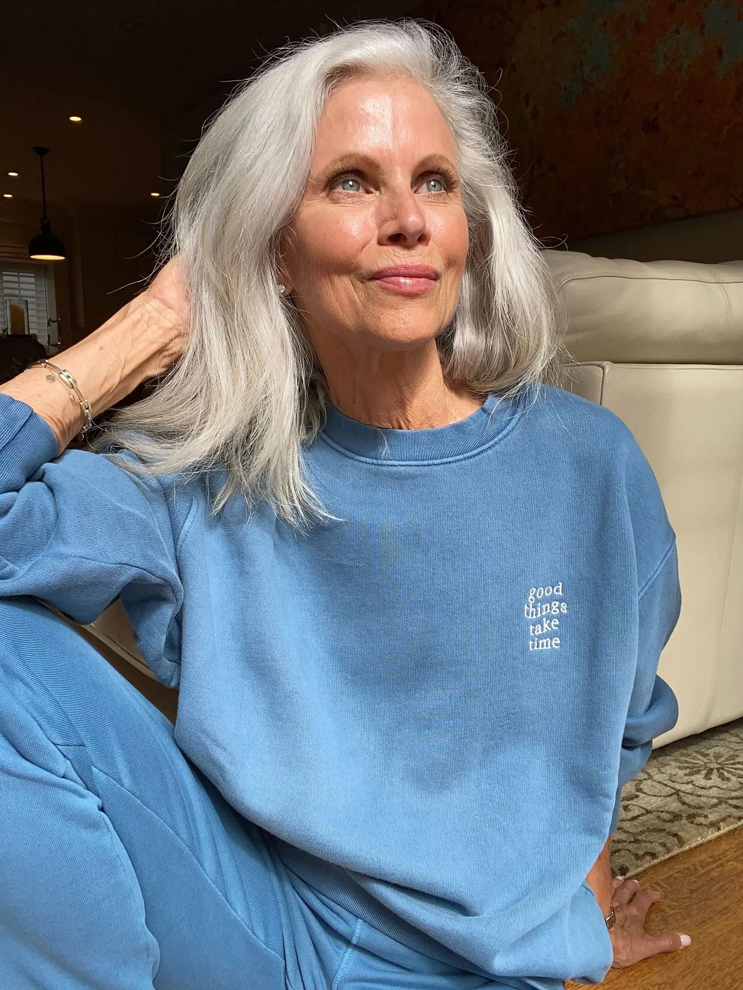 Organic Fleece Embroidered Oversized Sweatshirt sold by MATE the Label product image thumbnail 2