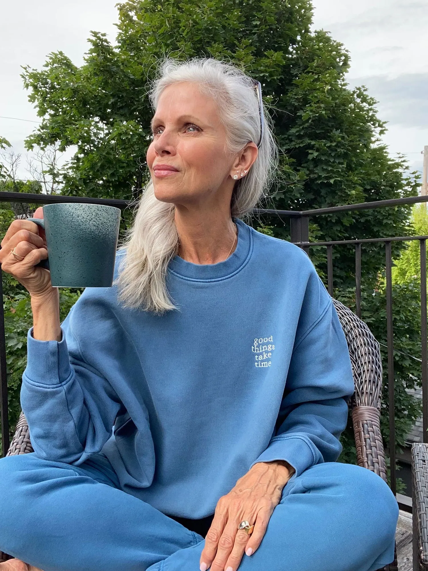 Organic Fleece Embroidered Oversized Sweatshirt sold by MATE the Label product image thumbnail 3