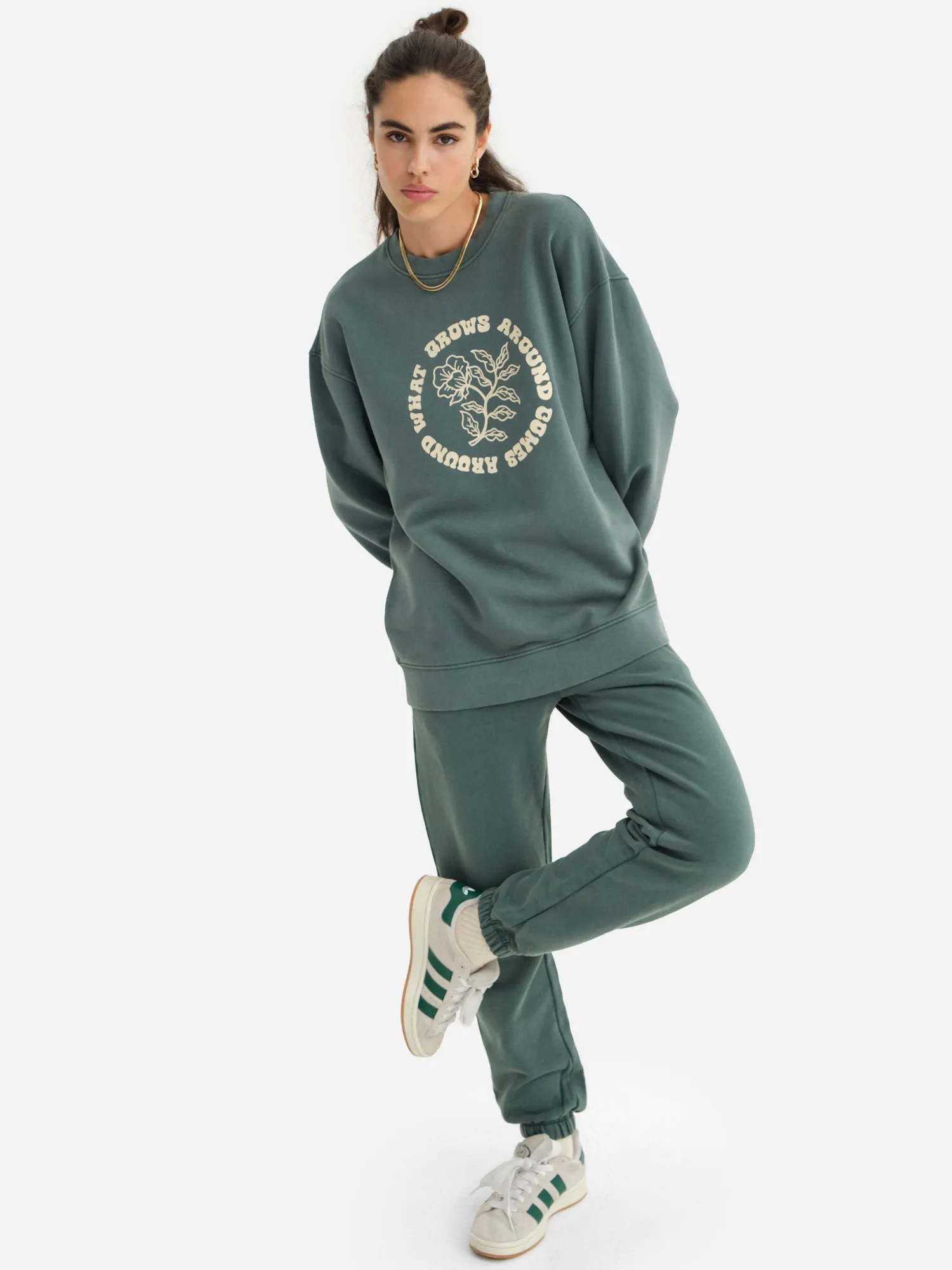 Organic Fleece Graphic Oversized Sweatshirt sold by MATE the Label product image thumbnail 5