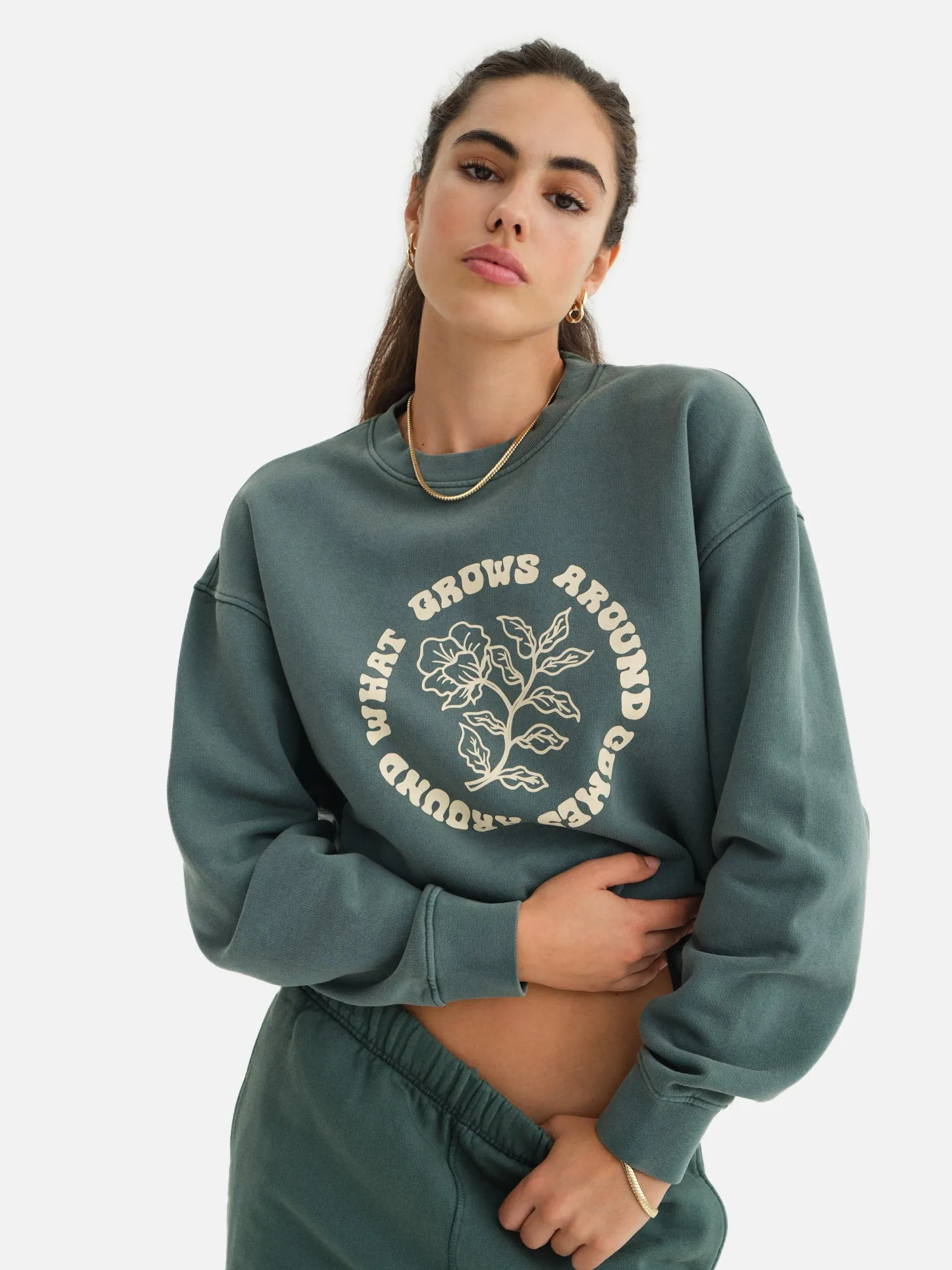 Organic Fleece Graphic Oversized Sweatshirt sold by MATE the Label product image thumbnail 2
