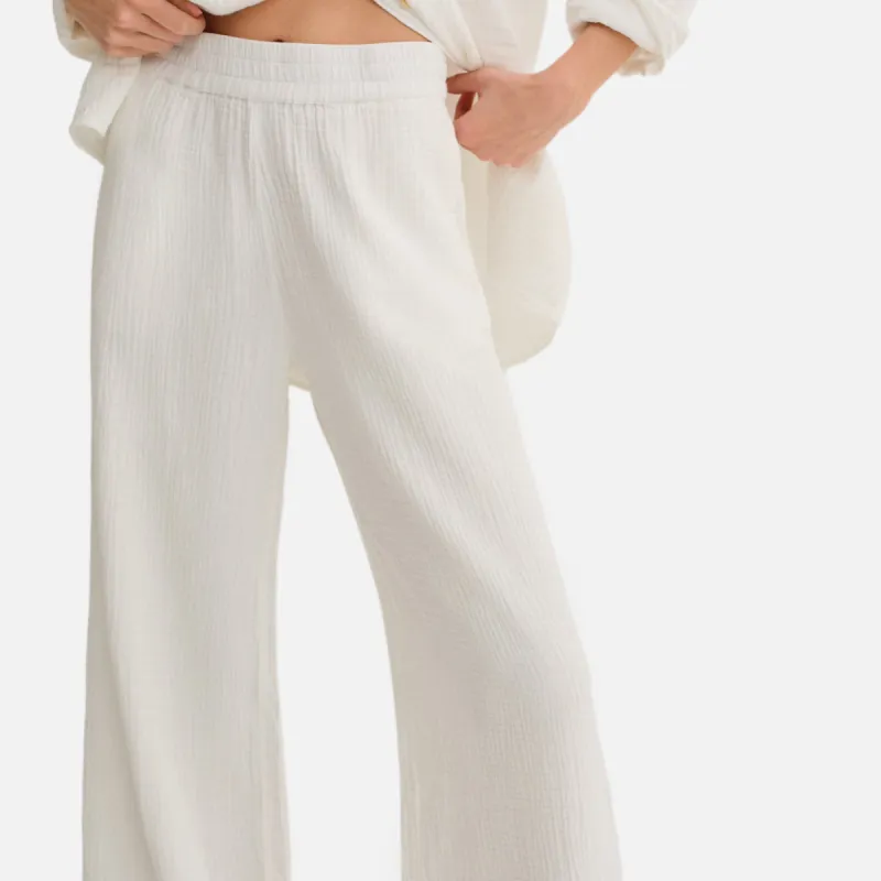 Organic Gauze Straight Leg Pant sold by MATE the Label
