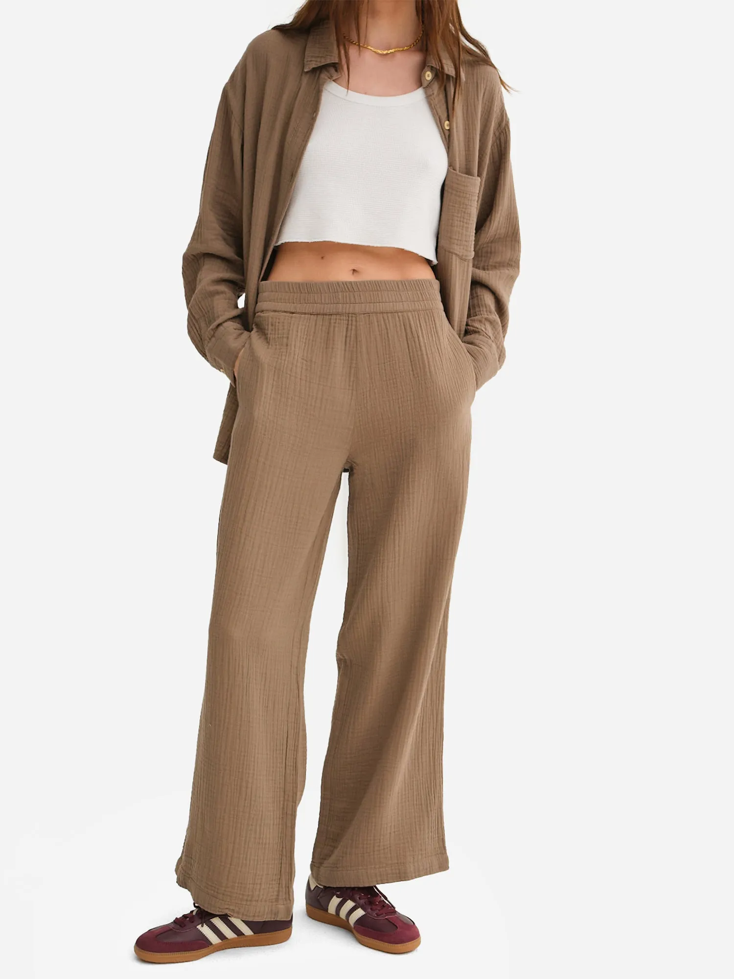 Organic Gauze Straight Leg Pant sold by MATE the Label product image thumbnail 3