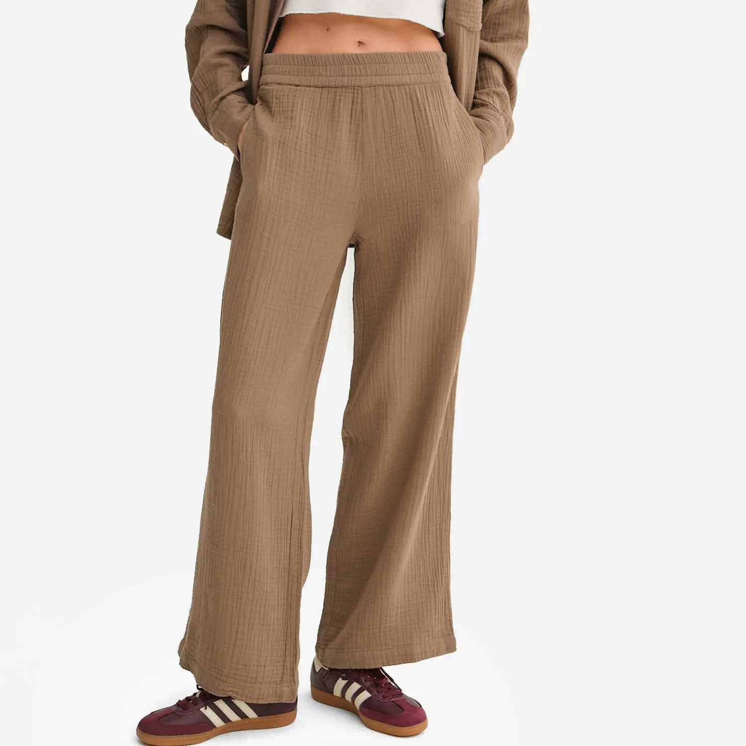 Organic Gauze Straight Leg Pant sold by MATE the Label