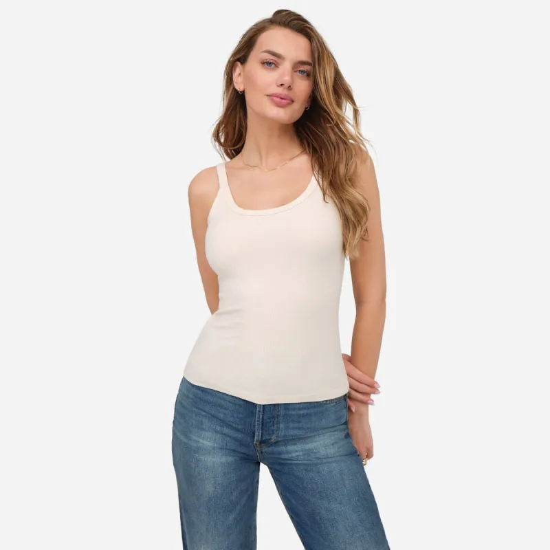 Tencel Rib Scoop Tank sold by MATE the Label