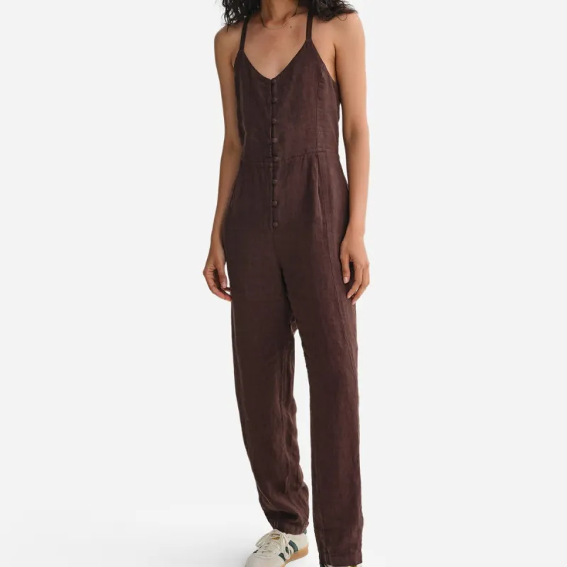 Organic Linen Tank Jumpsuit sold by MATE the Label