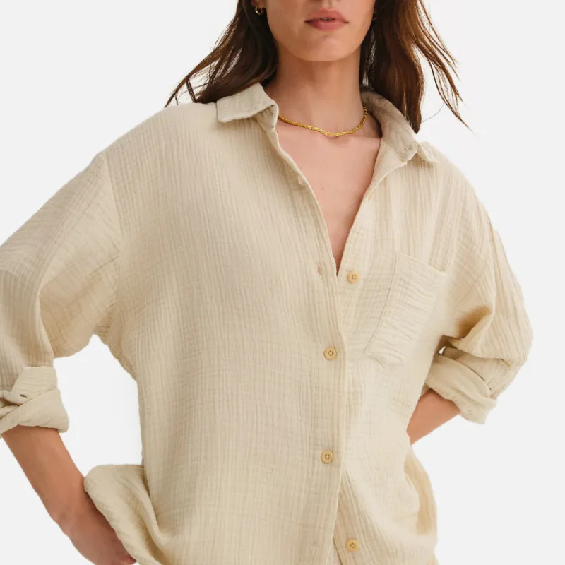Organic Gauze Oversized Buttondown sold by MATE the Label