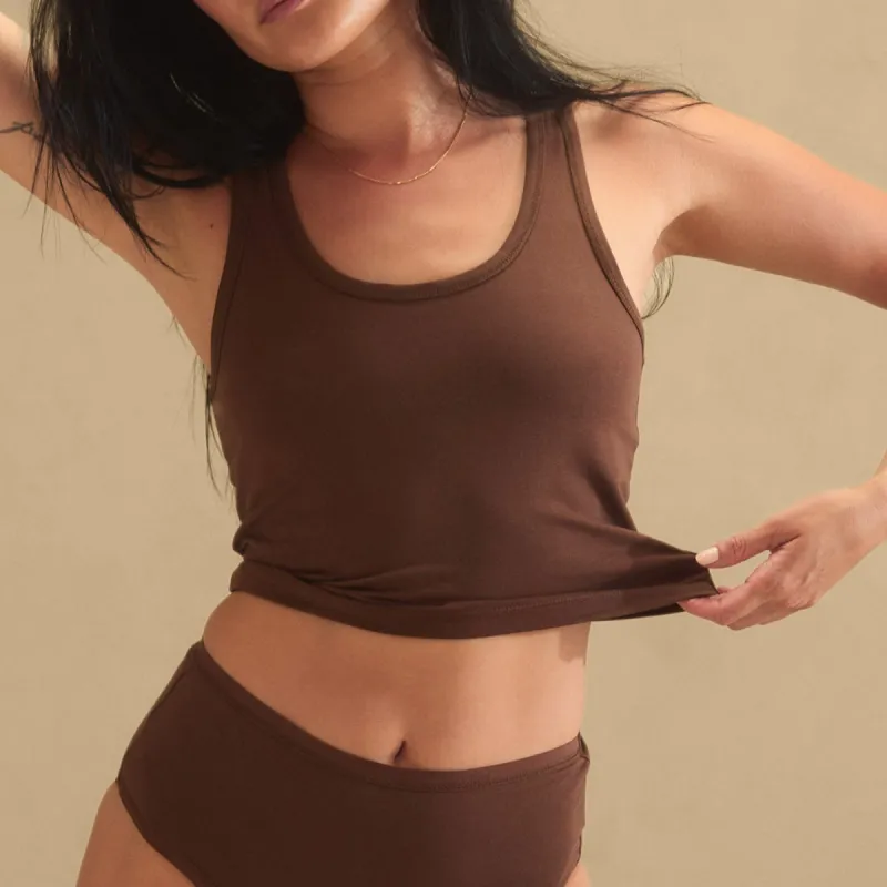 Organic Comfort Crop Tank sold by MATE the Label