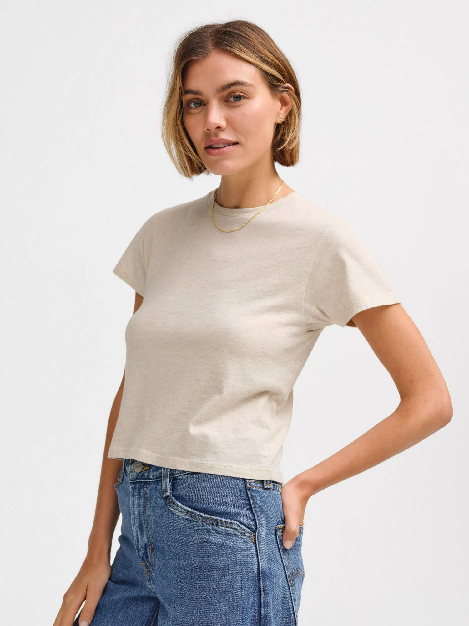 Organic Cotton Shrunken Tee sold by MATE the Label product image thumbnail 5