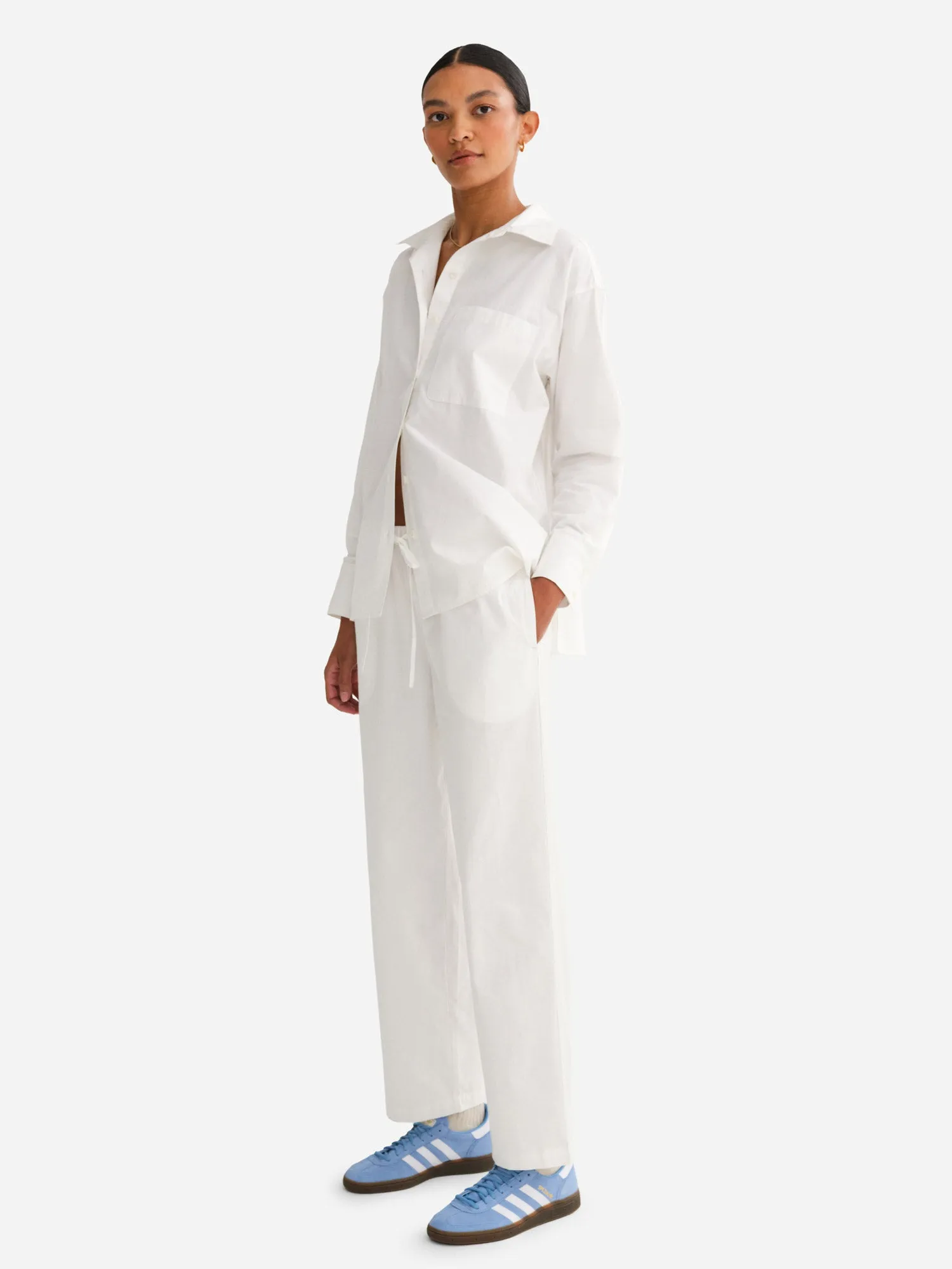 Organic Poplin Long Sleeve Button Down sold by MATE the Label product image thumbnail 3