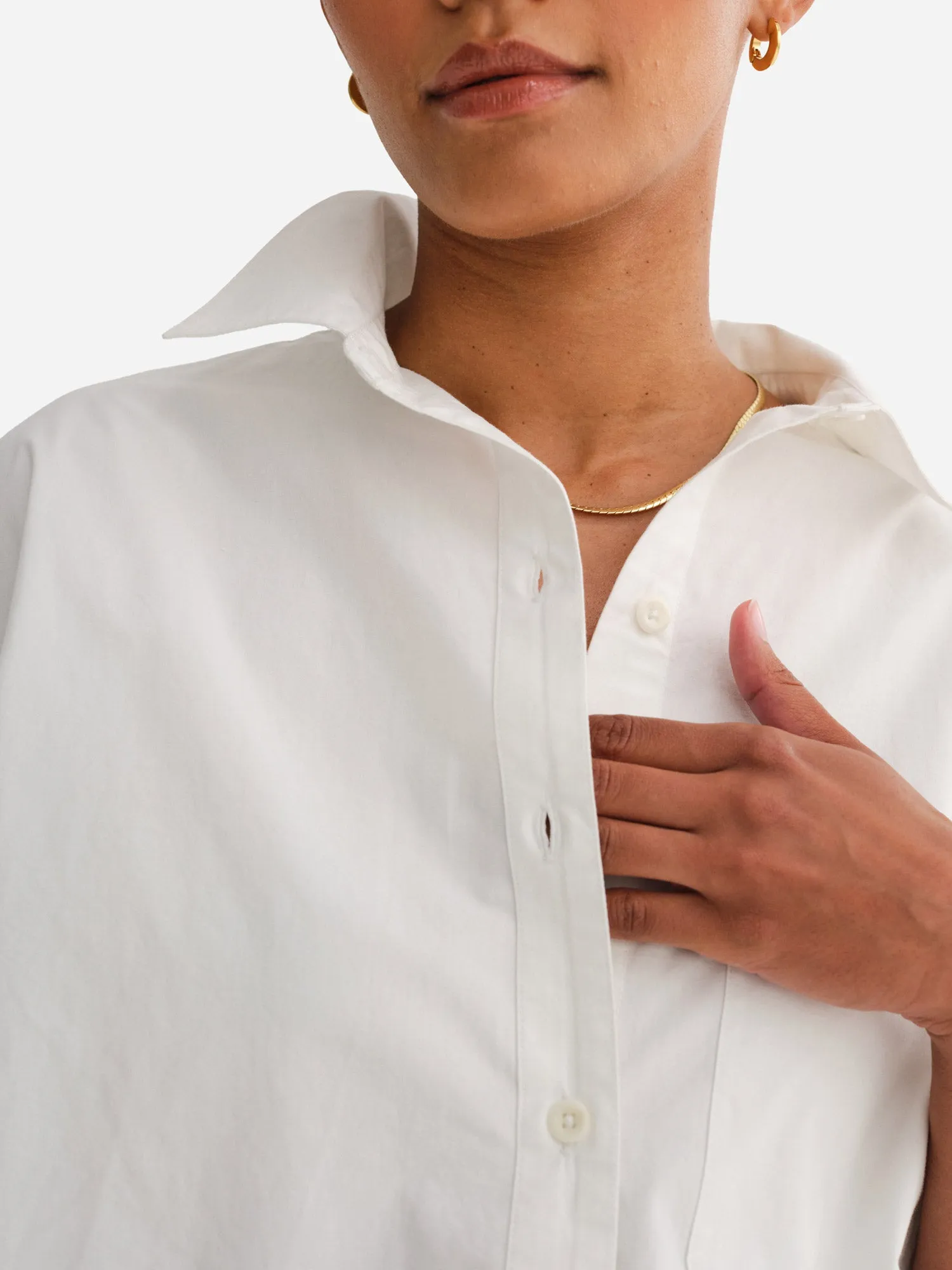 Organic Poplin Long Sleeve Button Down sold by MATE the Label product image thumbnail 4