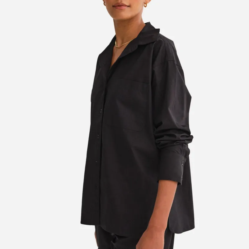 Organic Poplin Long Sleeve Button Down sold by MATE the Label