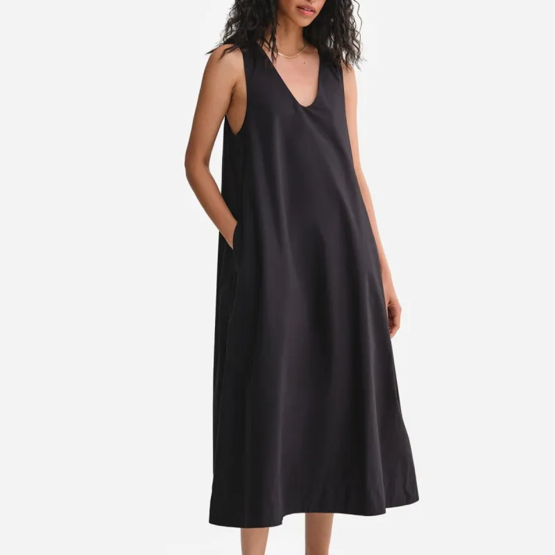 Organic Poplin Tank Pleated Dress sold by MATE the Label