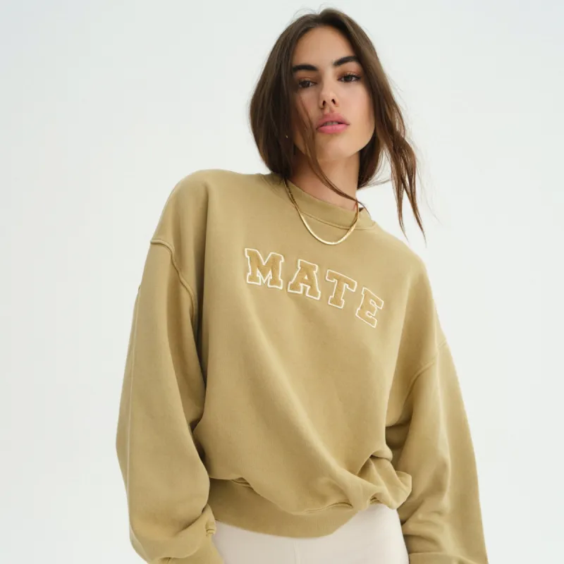Organic Fleece Embroidered Bubble Sweatshirt sold by MATE the Label