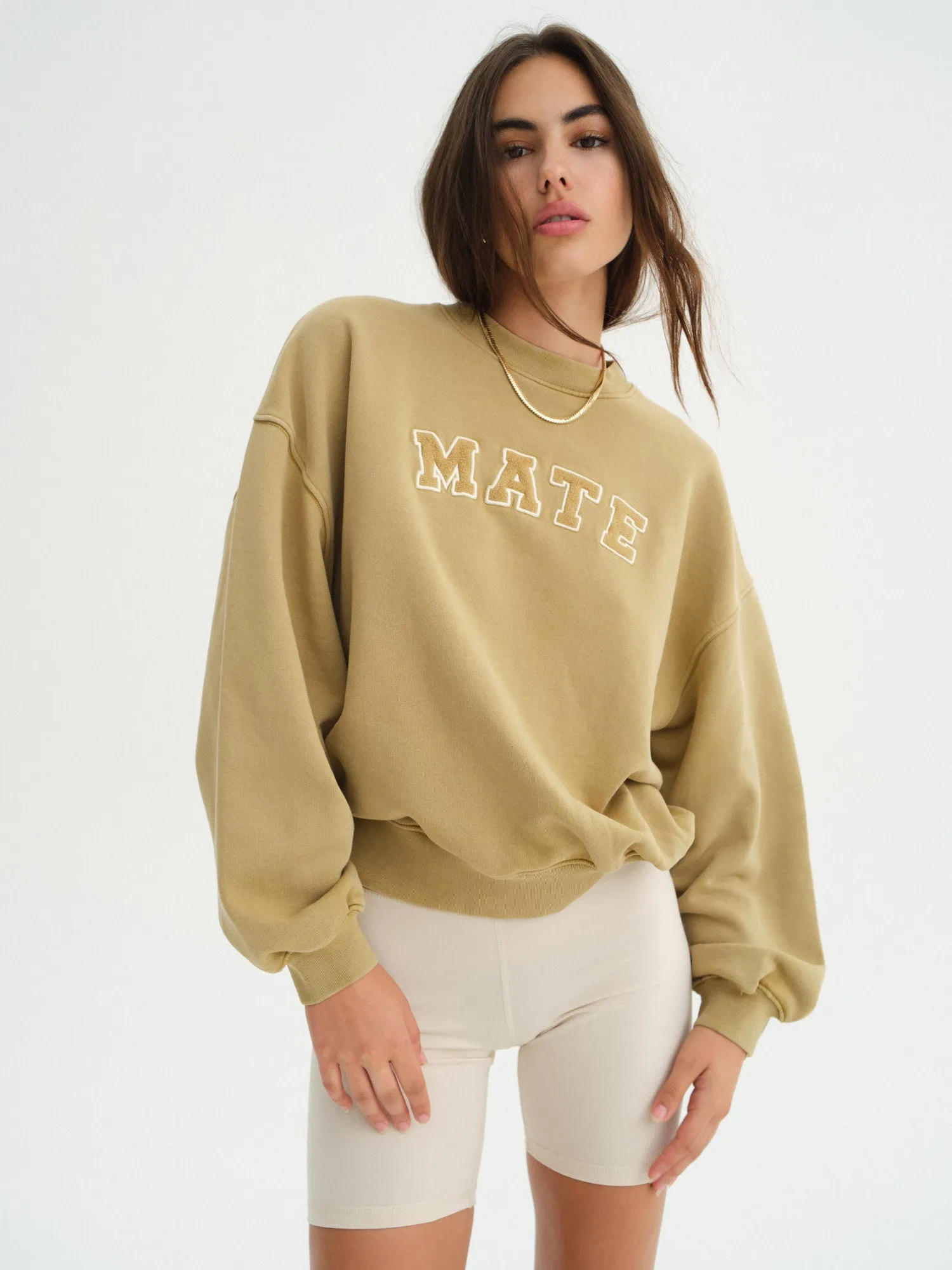 Organic Fleece Embroidered Bubble Sweatshirt sold by MATE the Label product image thumbnail 2