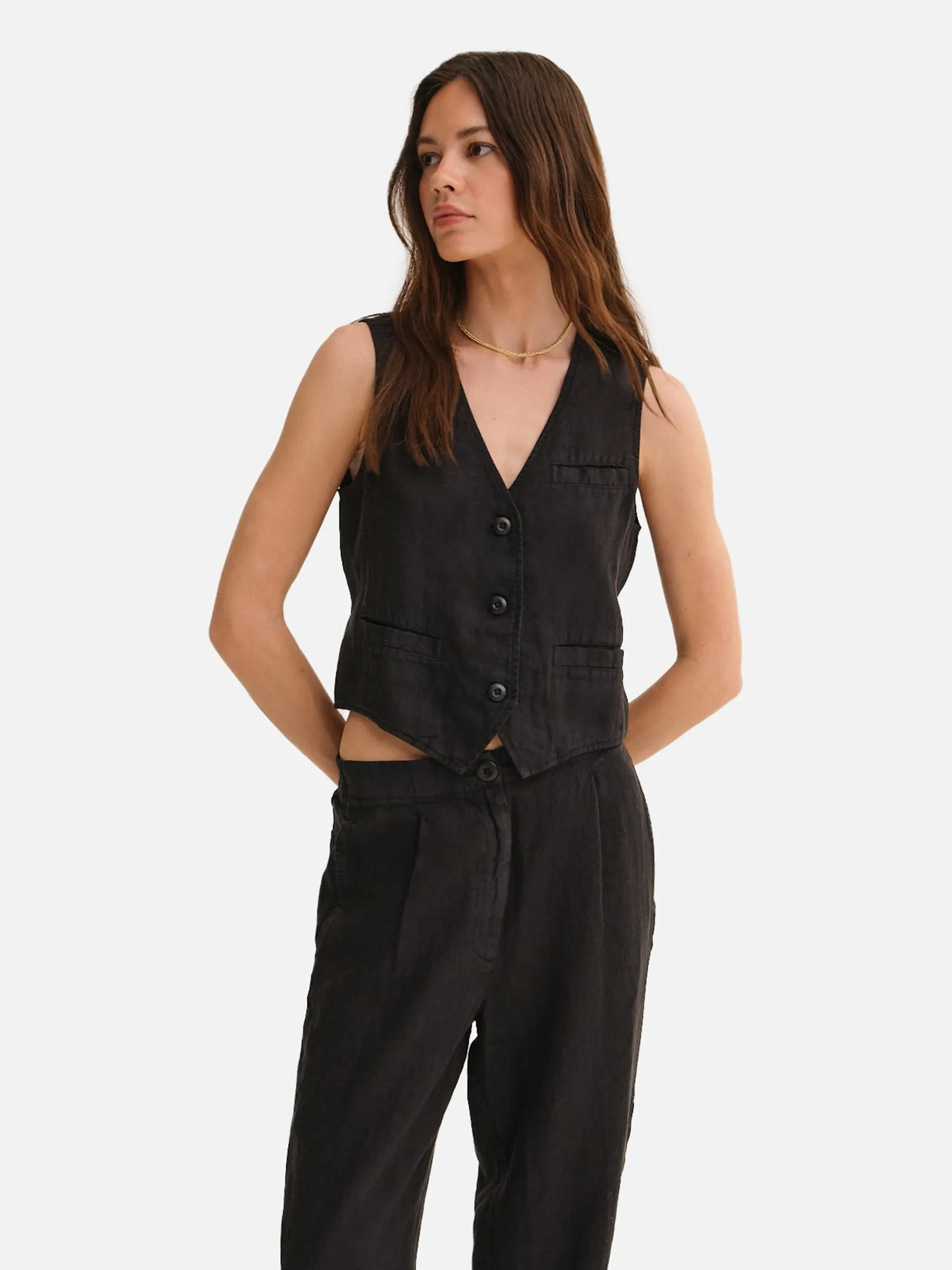 Organic Linen Tailored Pant sold by MATE the Label product image thumbnail 4