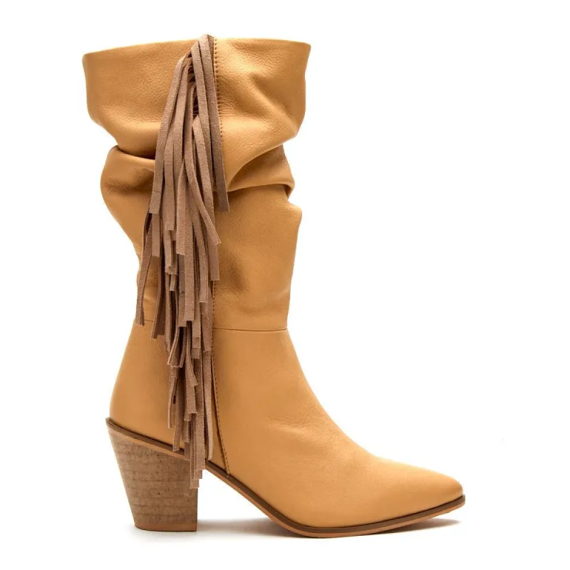 Brin Fringed Mid-Calf Boot sold by Matisse