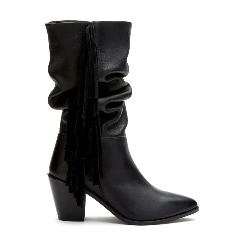 Brin Fringed Mid-Calf Boot sold by Matisse