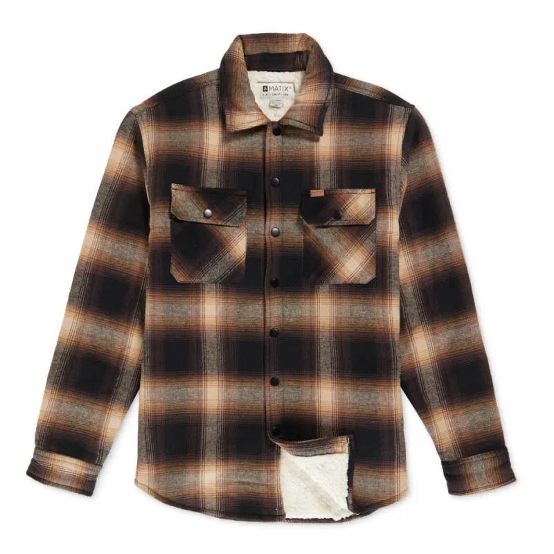 Cliff Flannel Sherpa Shirt Jacket sold by Matix