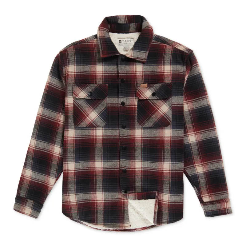 Crest Flannel Sherpa Shirt Jacket sold by Matix