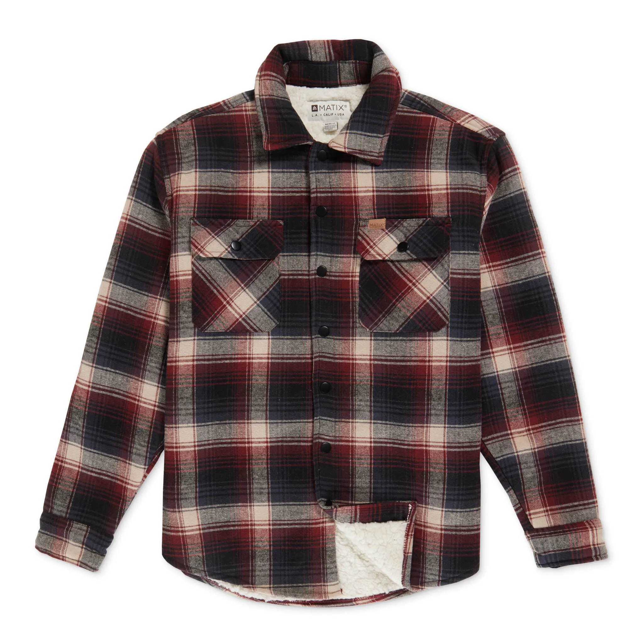 Crest Flannel Sherpa Shirt Jacket sold by Matix