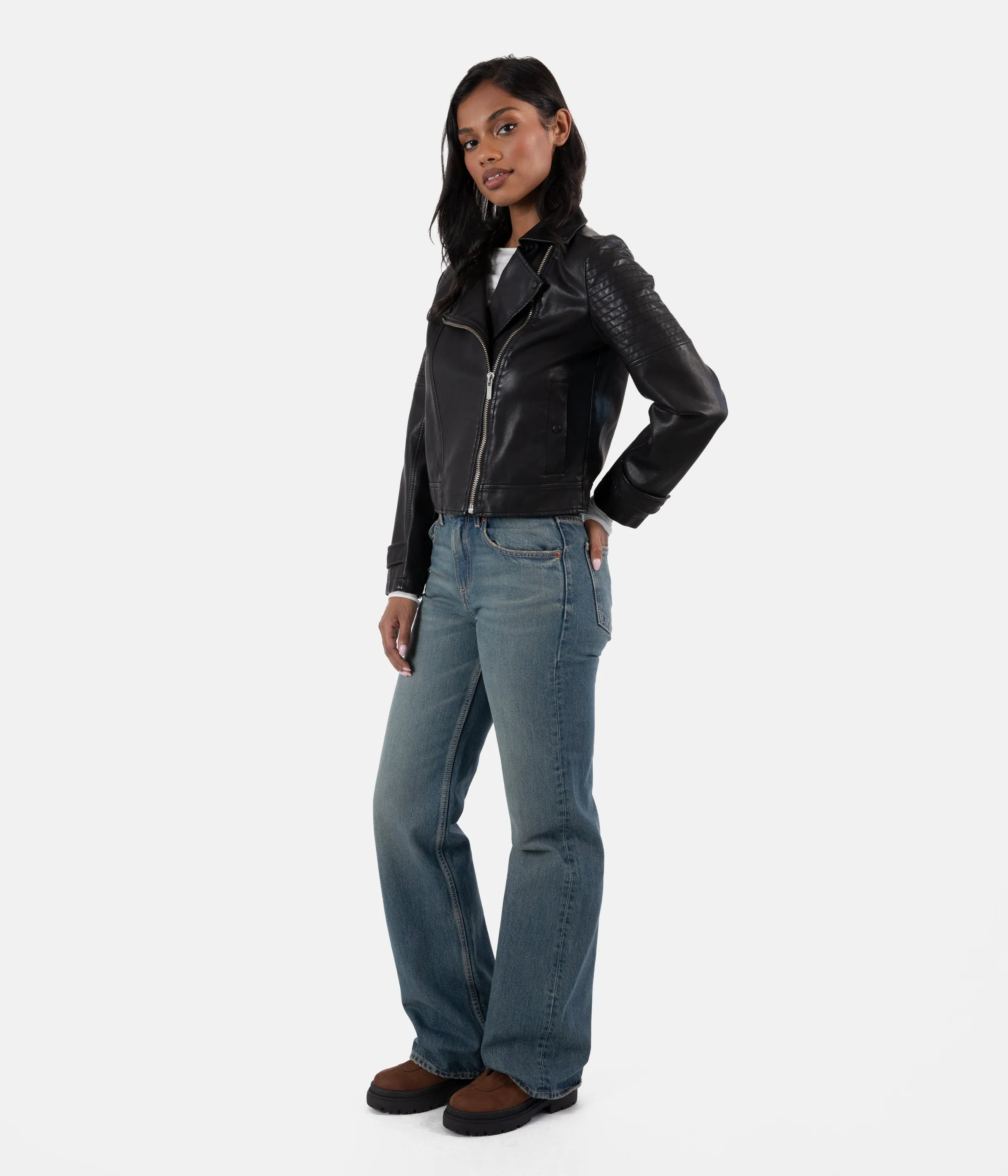 SAVINA Women’s Vegan Moto Jacket sold by Matt & Nat product image thumbnail 3