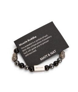 MIRACLE - Black & Grey Stone Bracelet sold by Matt & Nat