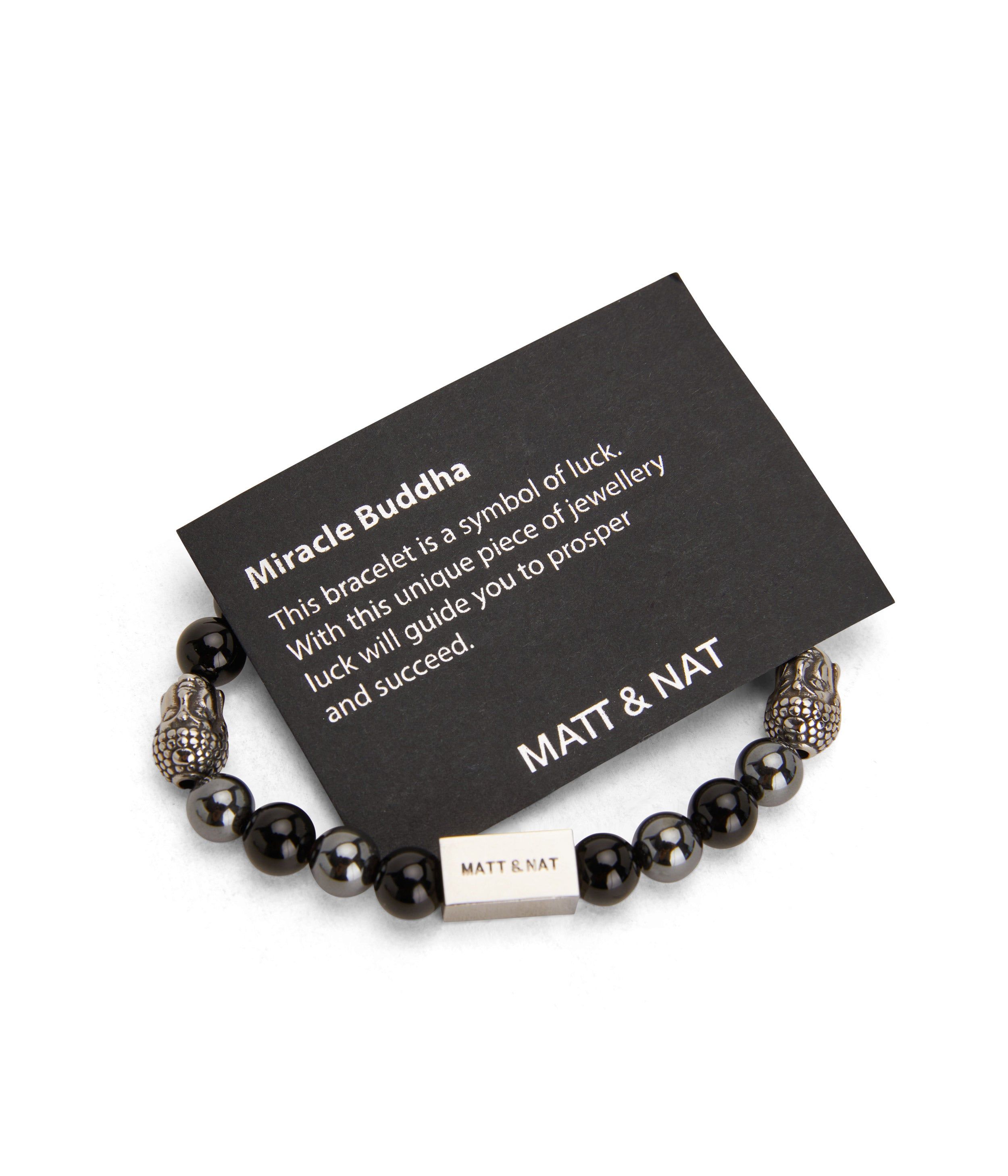 MIRACLE - Black & Grey Stone Bracelet sold by Matt & Nat product image thumbnail 5
