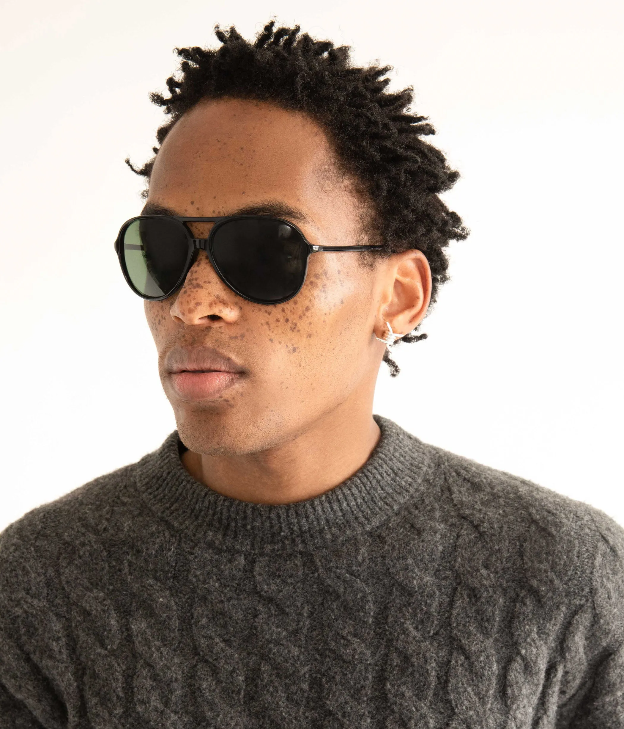 ORIE Black Aviator Sunglasses sold by Matt & Nat product image thumbnail 3