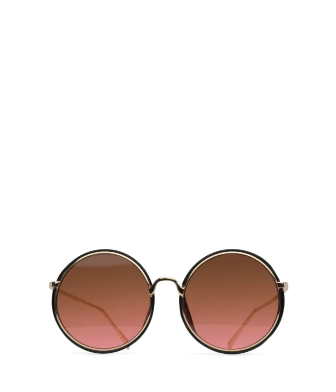 CADEL Black Round Sunglasses made by Matt & Nat