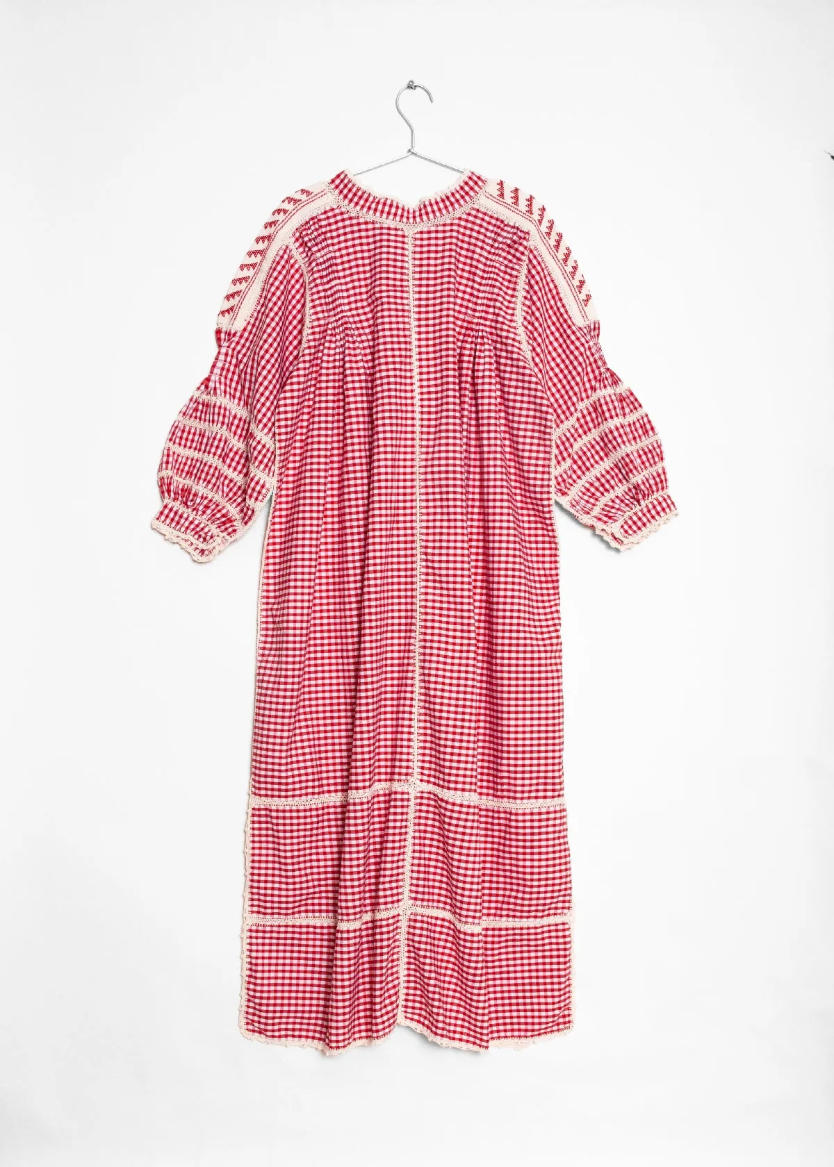Sirena Dress Long Sleeves Gingham - Red sold by Matta product image thumbnail 2